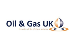 the oil and gas uk logo in navy and orange