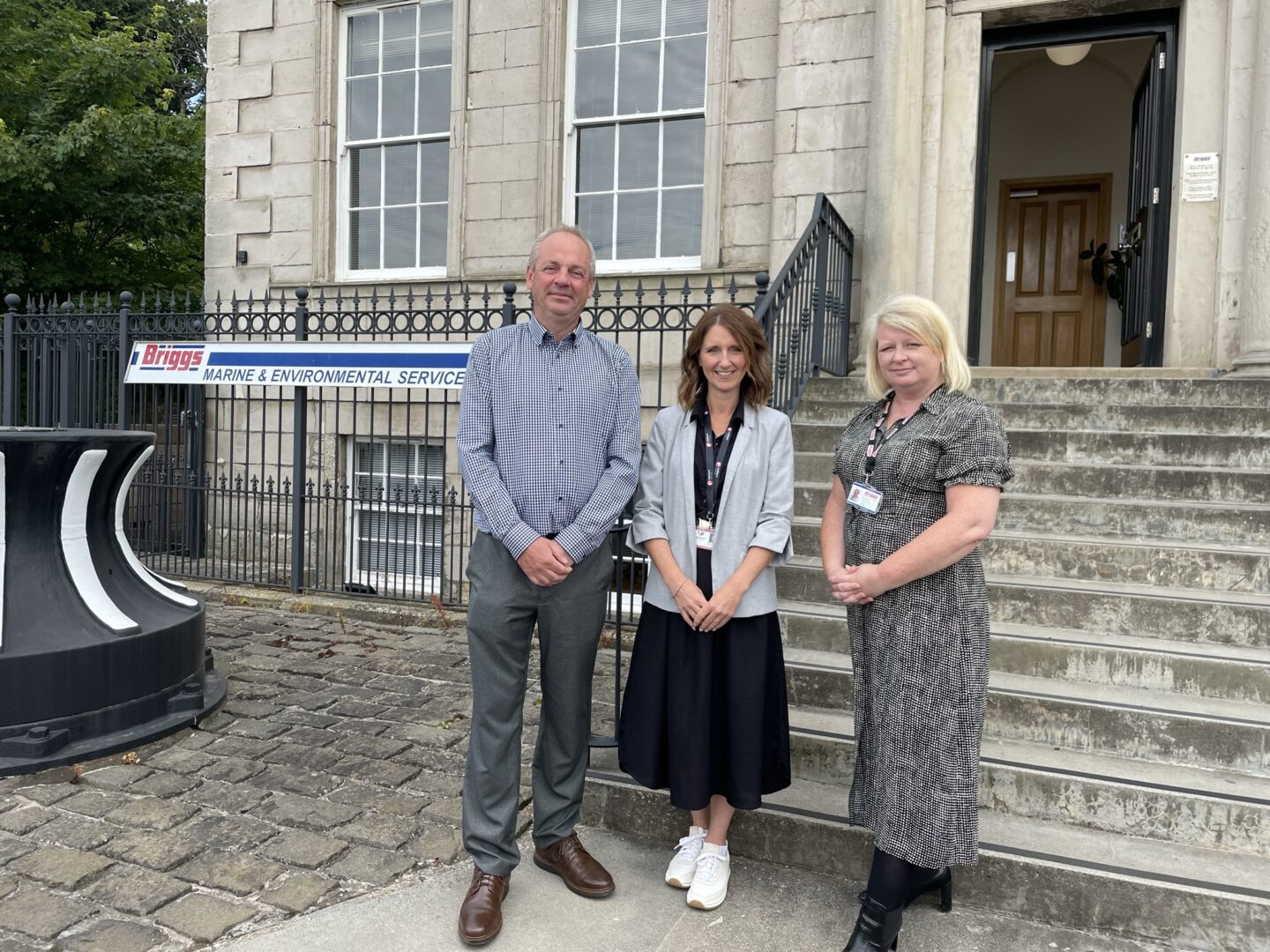 Briggs team Meeting Raeburn Training outside head office